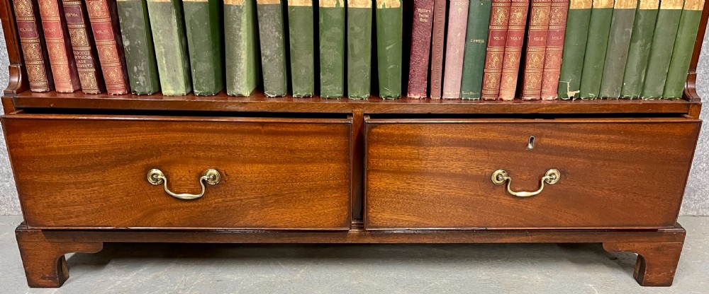 Antique Mahogany Waterfall Open Bookcase View V