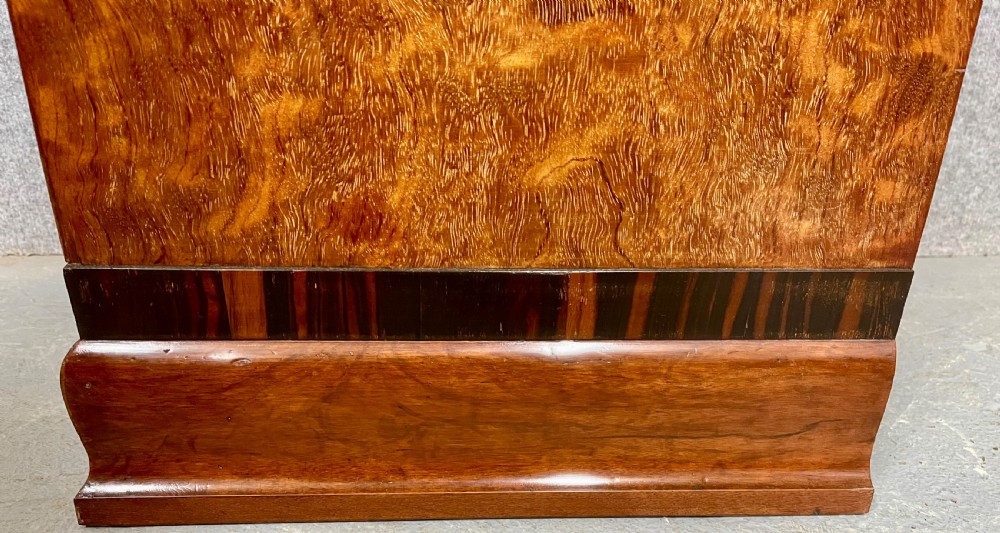 Art Deco Walnut & Macassar Ebony Bedside Cabinet View VII