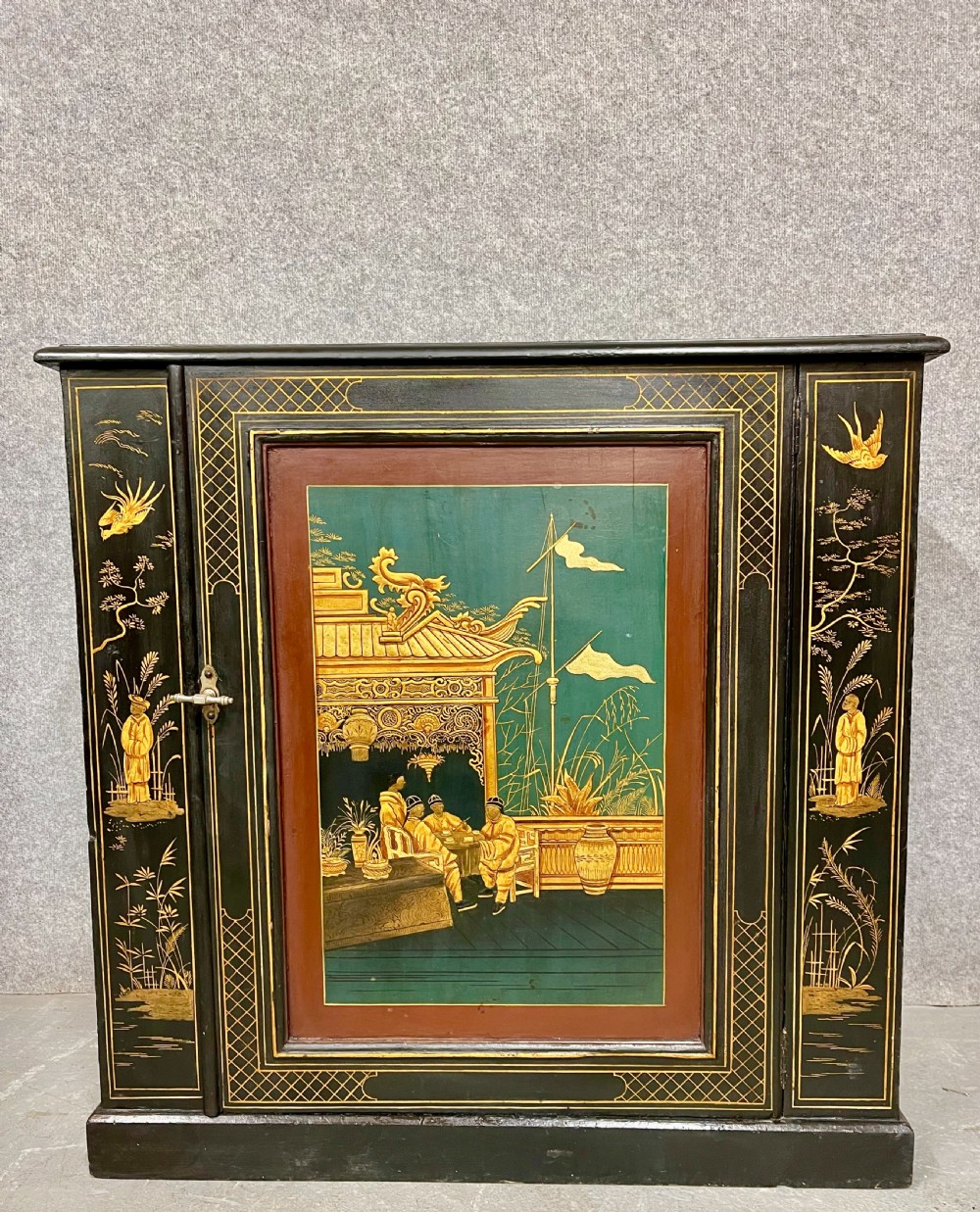 Chinoiserie Lacquered Side Cabinet