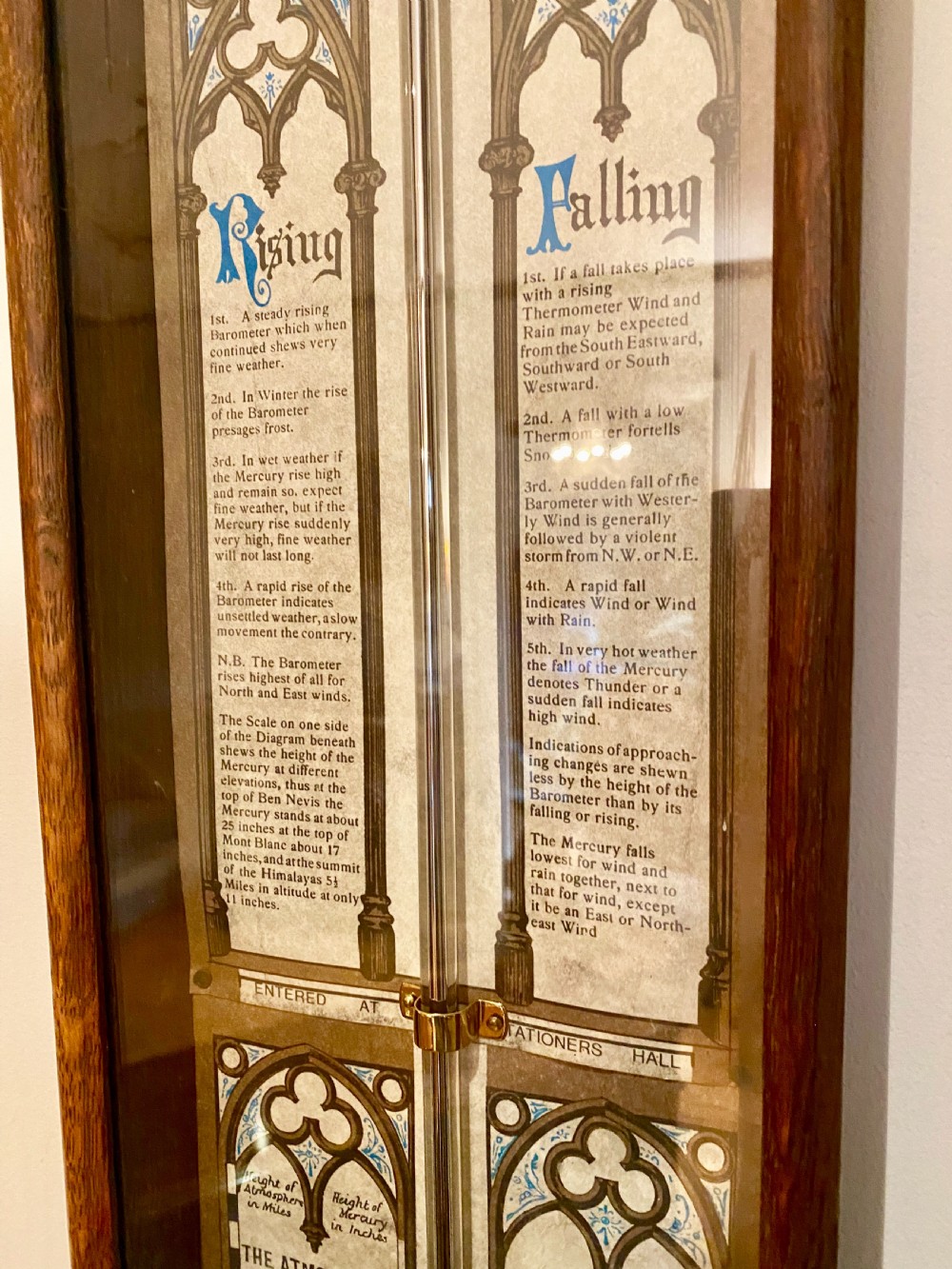 Antique Admiral Fitzroy Barometer View V