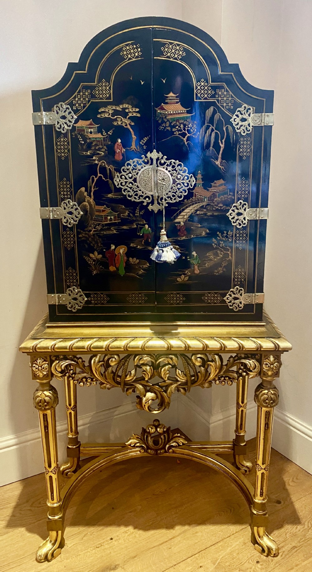 Stunning Chinoiserie Cabinet on Stand