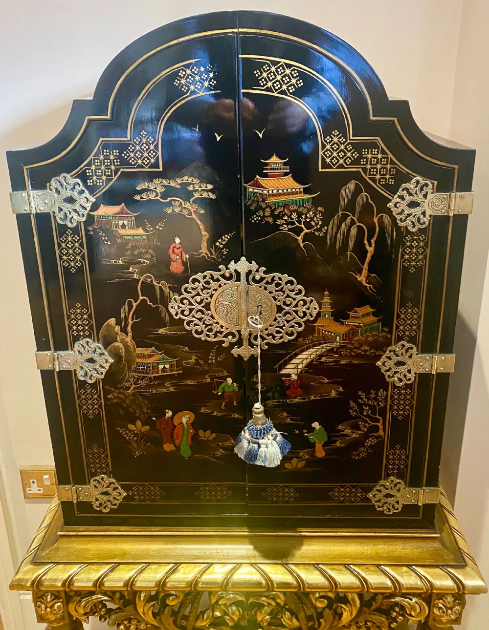 Stunning Chinoiserie Cabinet on Stand View II