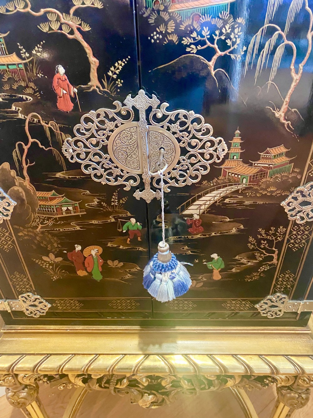 Stunning Chinoiserie Cabinet on Stand View XII