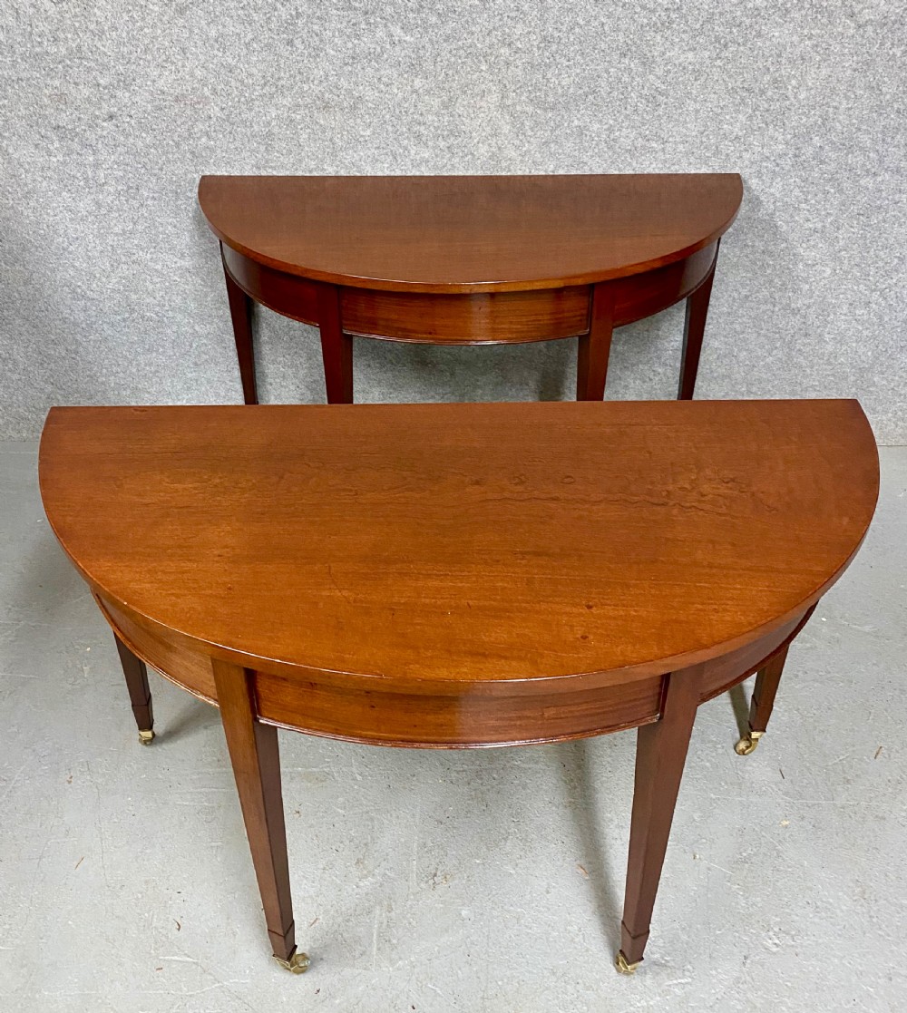 Pair George III Mahogany Console Tables View II