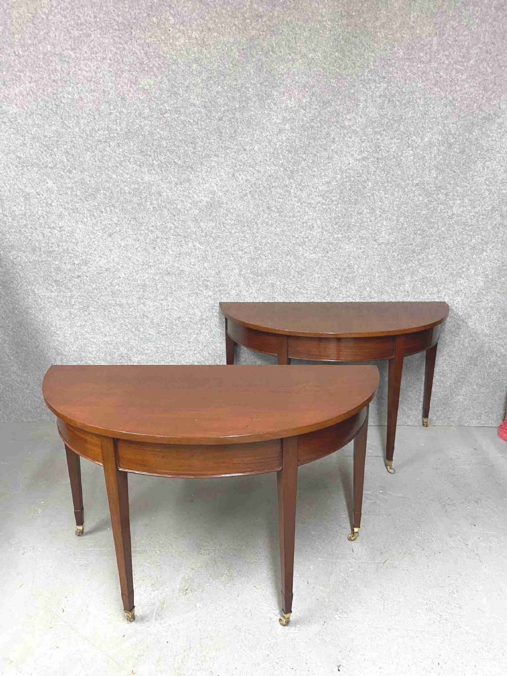 Pair George III Mahogany Console Tables