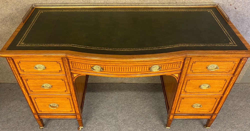 Edwardian Satinwood and Inlaid Desk View II
