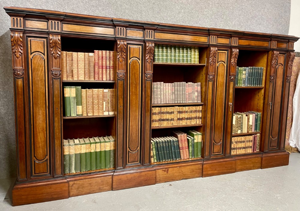 Very Large Antique Bespoke Open Bookcase View II