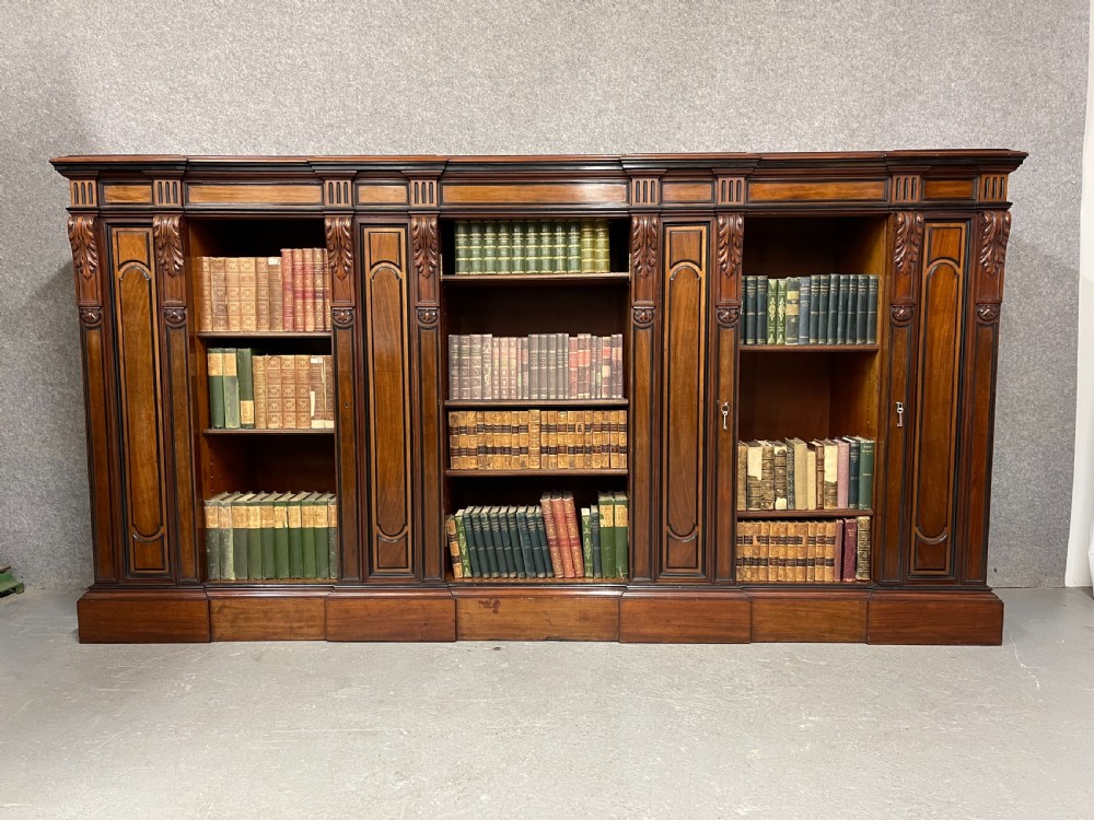 Very Large Antique Bespoke Open Bookcase View IX