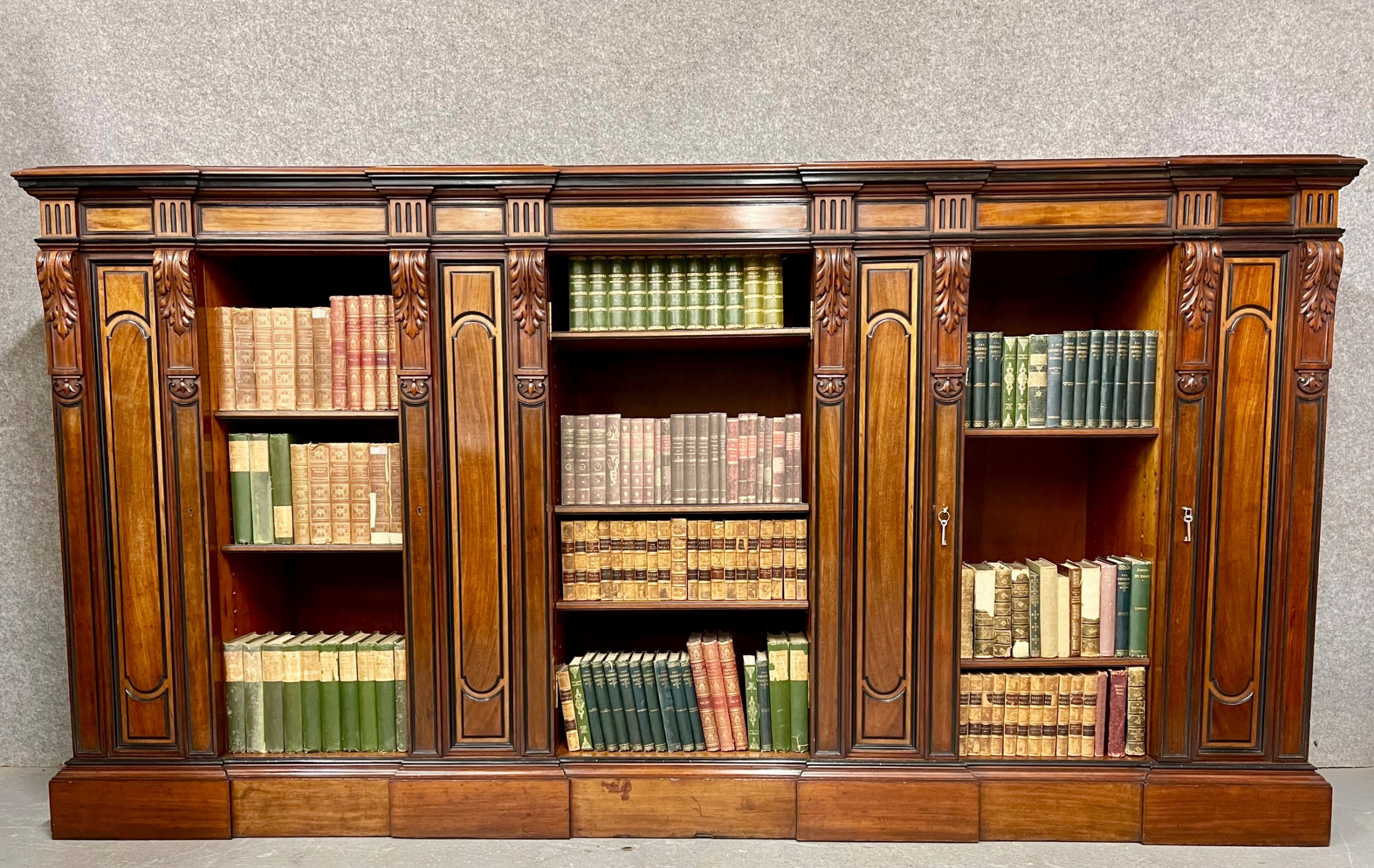 Very Large Antique Bespoke Open Bookcase