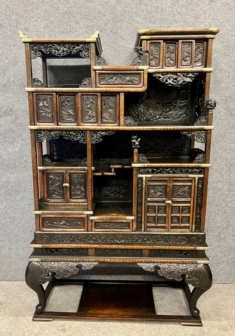 Good Meiji Period Shodana Cabinet
