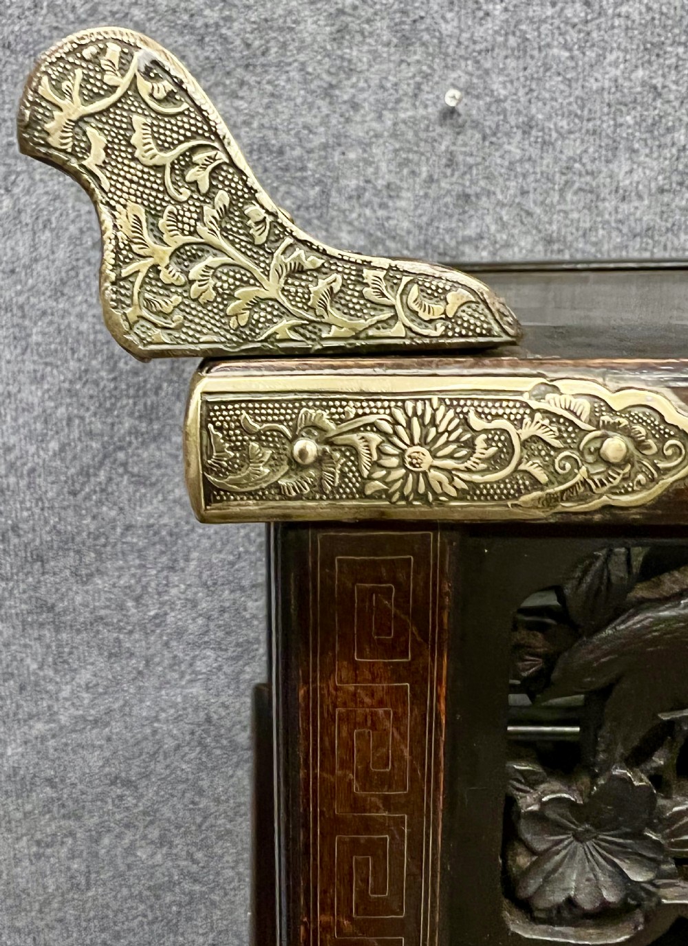 Good Meiji Period Shodana Cabinet View IX