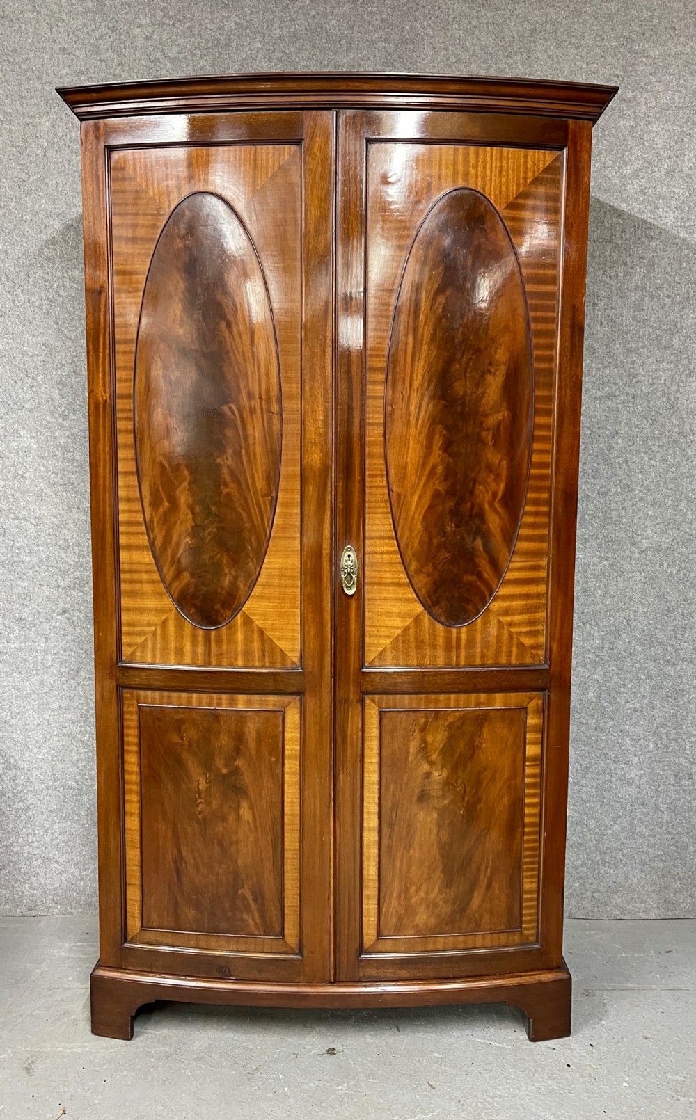 Edwardian Bow Fronted Wardrobe