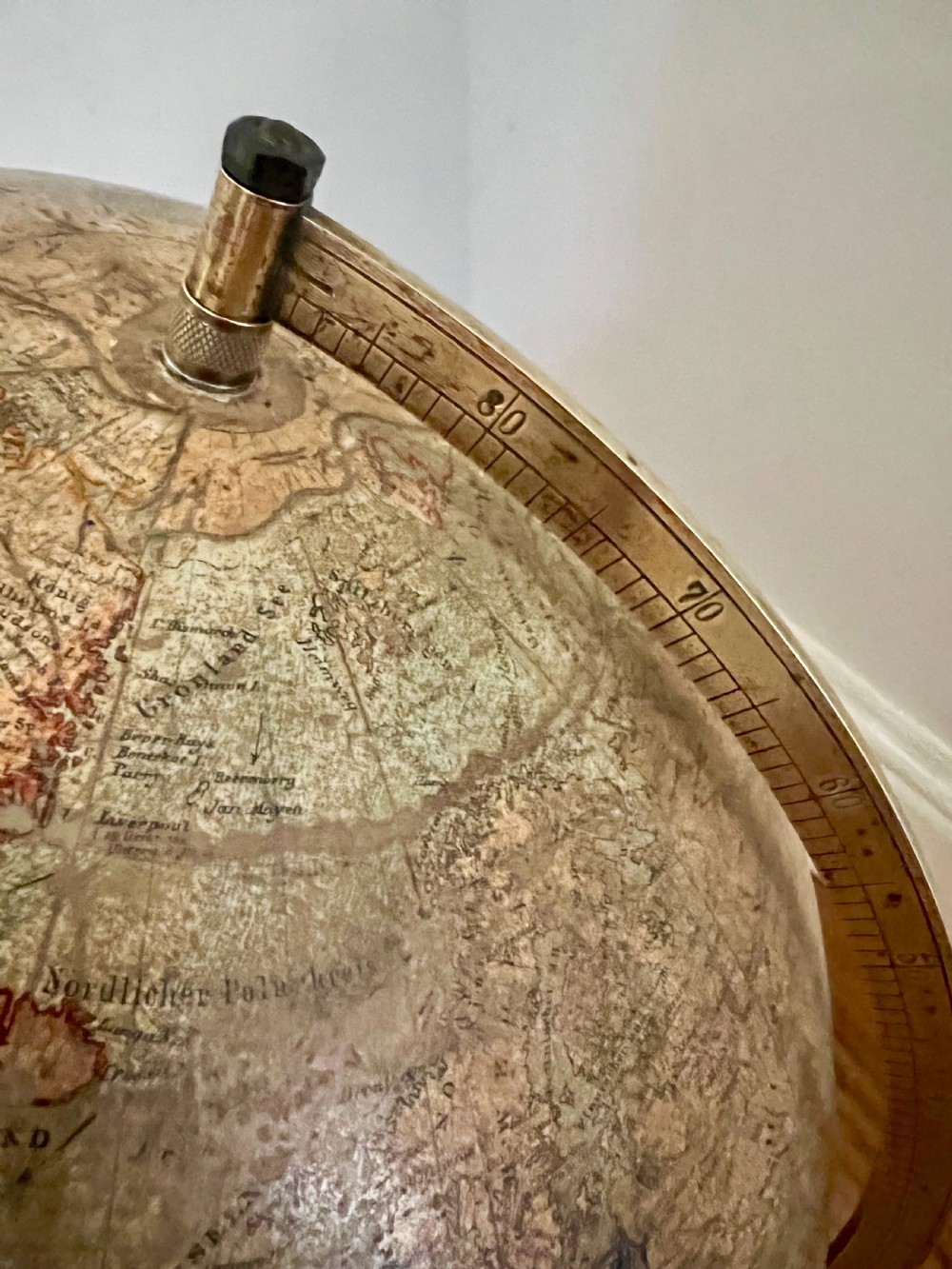 Antique German 36CM Terrestrial Globe View III