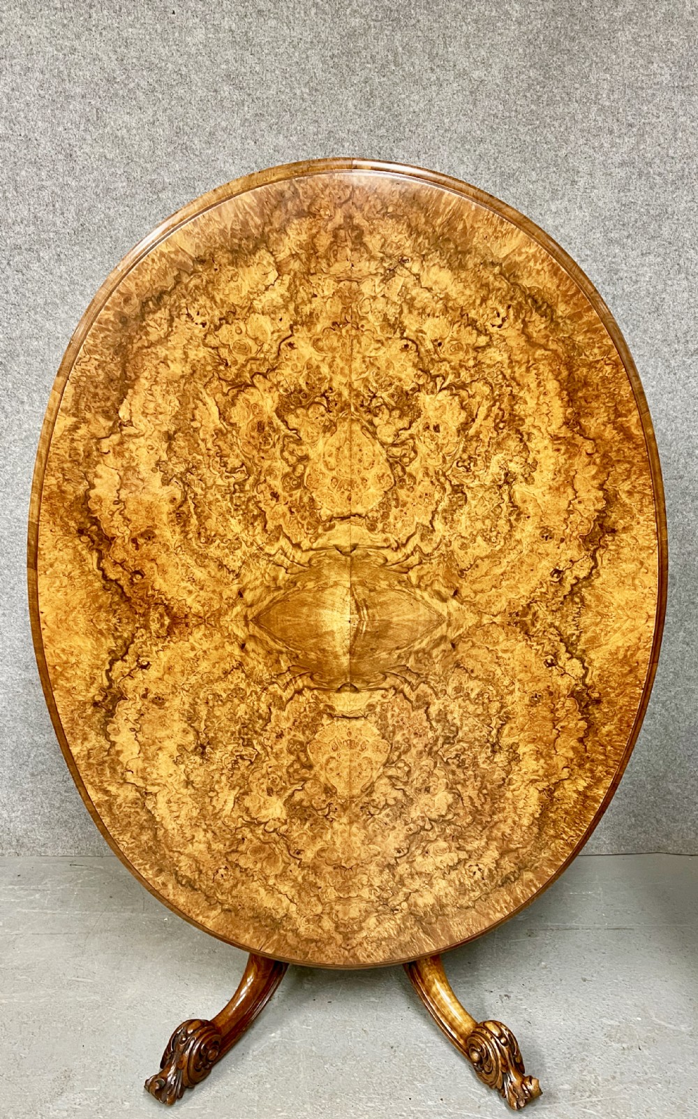 Superior Quality Burr Walnut Dining or Centre Table