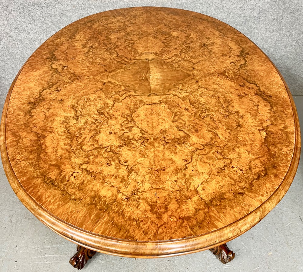 Superior Quality Burr Walnut Dining or Centre Table View IV