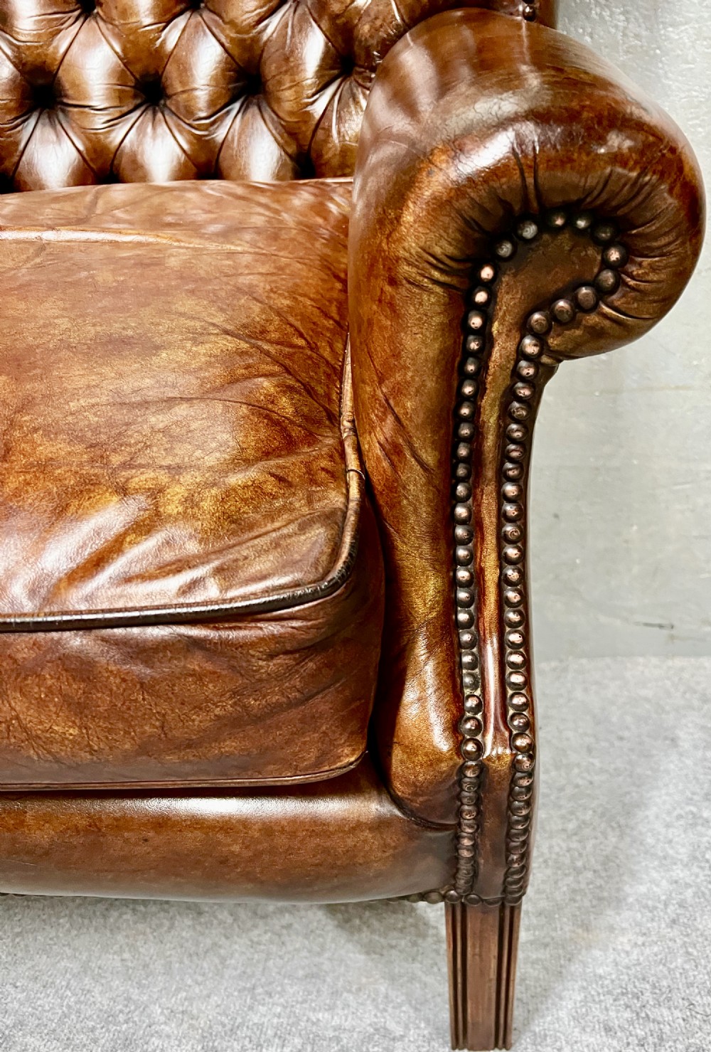 George III Style Leather Armchair View VII