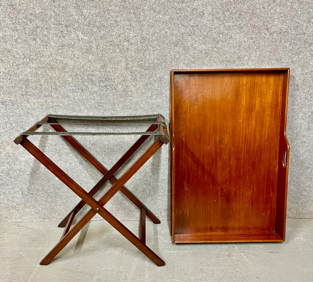 Large Antique Butler's Tray on Stand View II