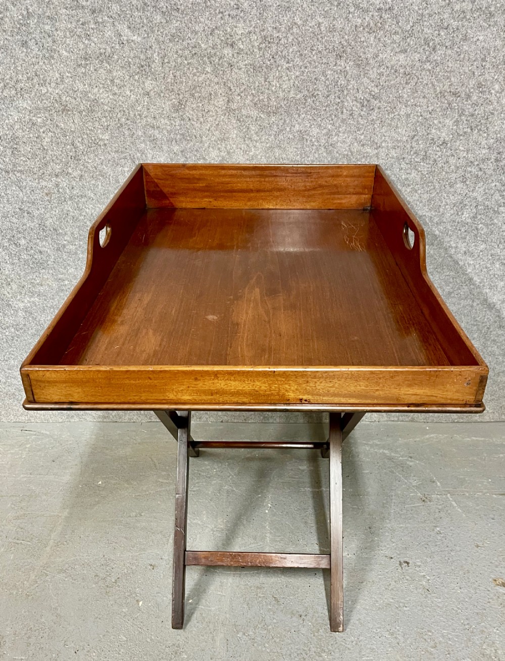 Large Antique Butler's Tray on Stand View III