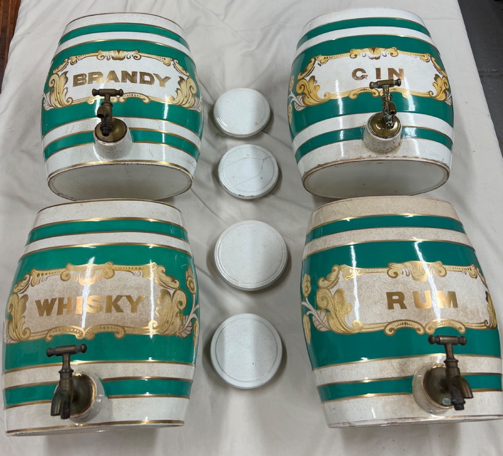 Set of 4 Victorian Spirit Barrels
