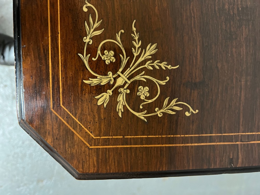 Edwardian Rosewood & Inlaid Baby Sutherland Table View IV