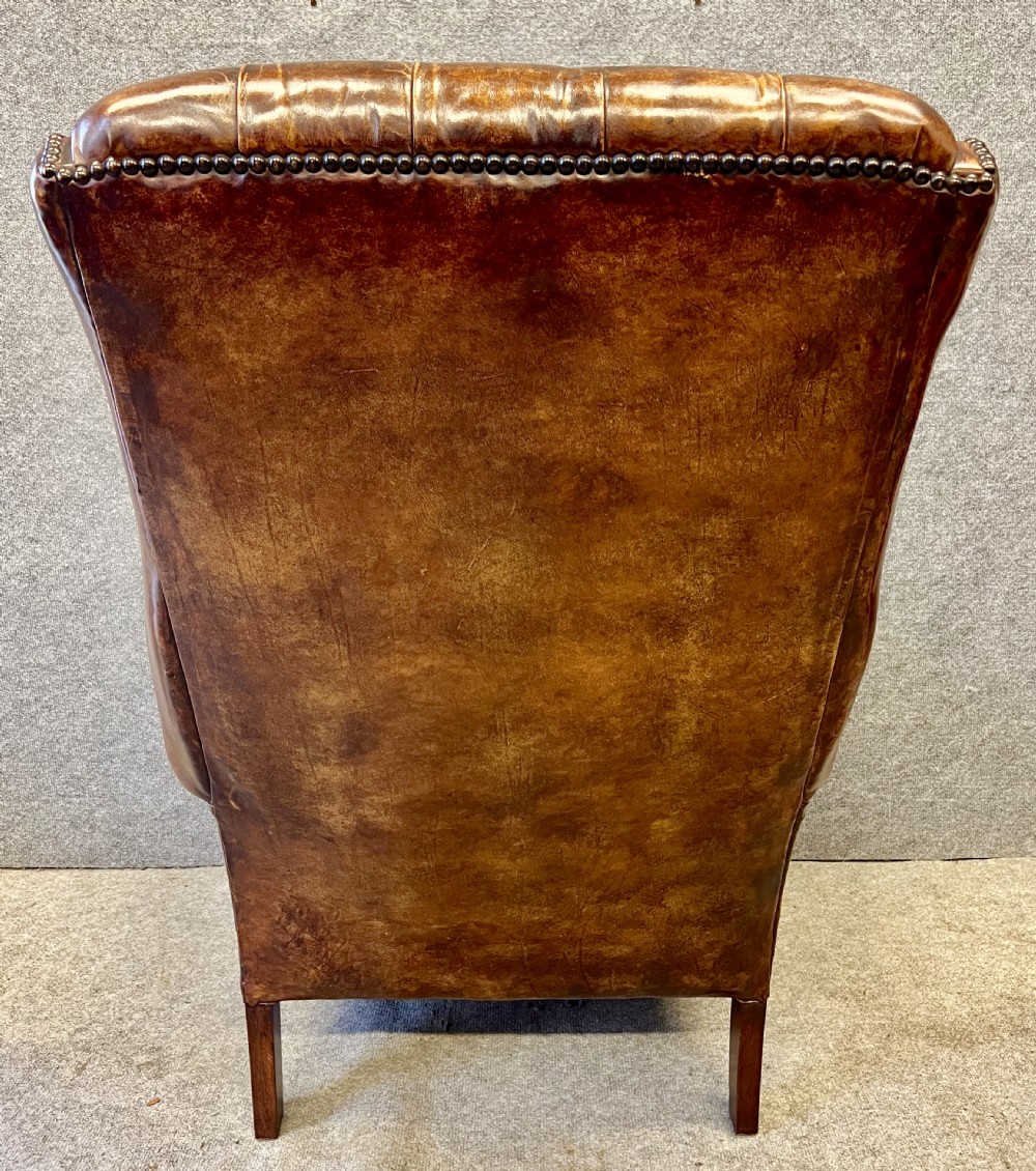 Georgian Style Leather Armchair View VI