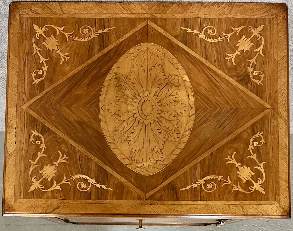 Marquetry Inlaid Bedside Cabinet View IV