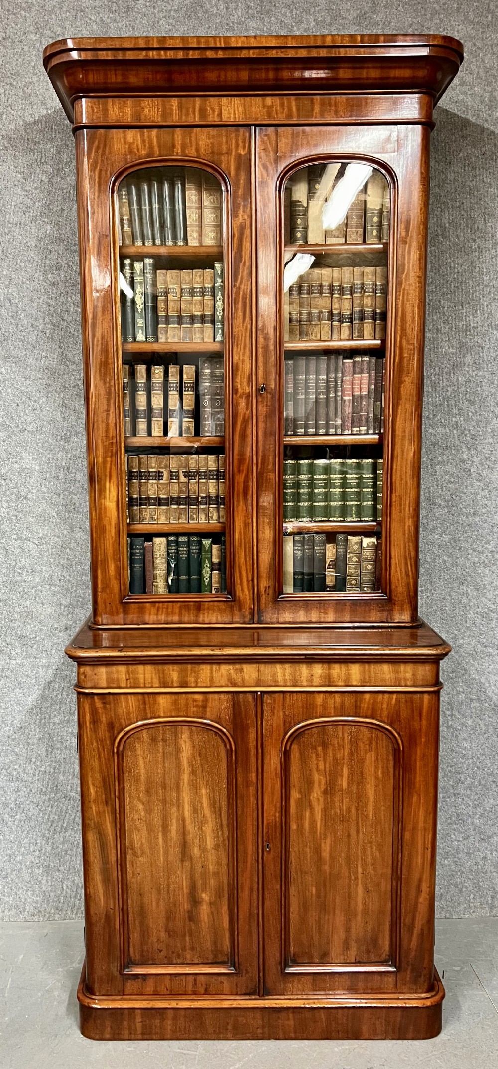 Victorian Slender Mahogany Bookcase