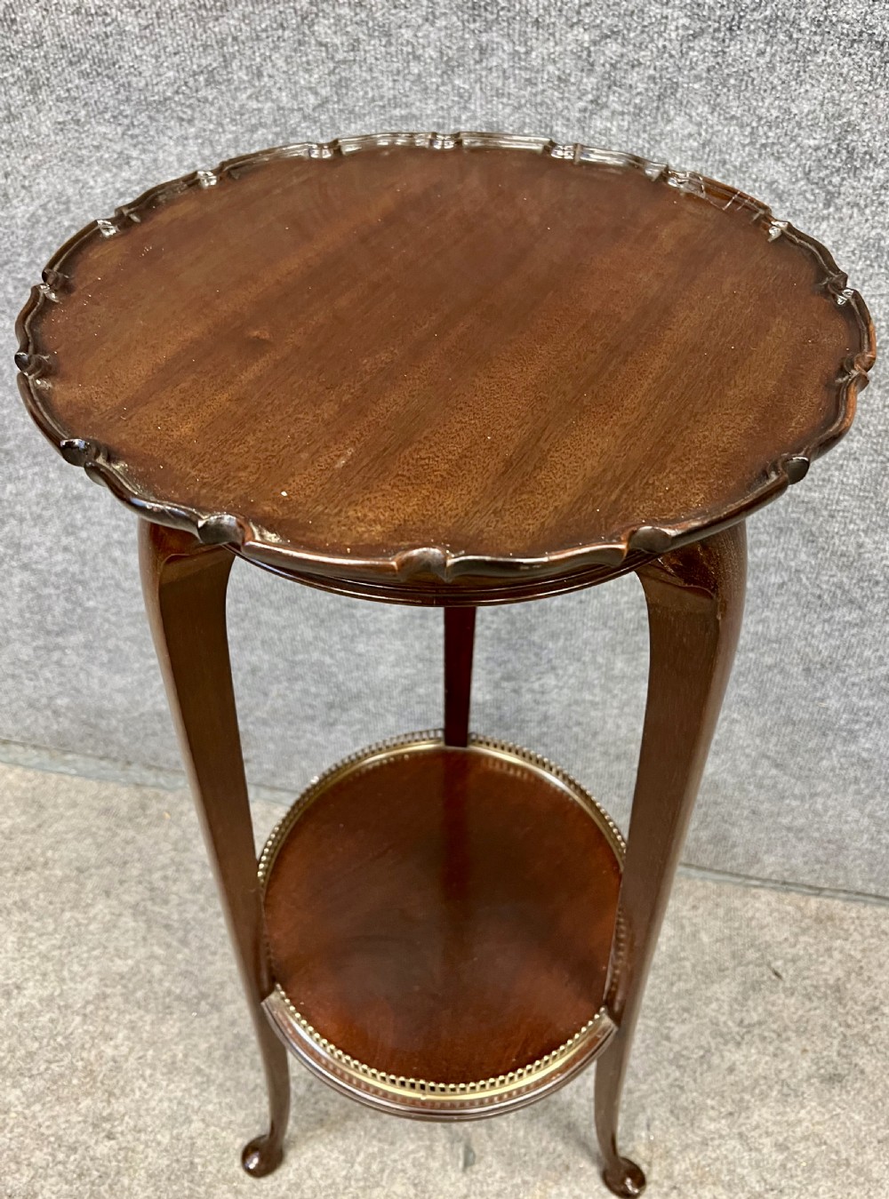 Edwardian Mahogany  2 Tier Plant Stand Torchere View II