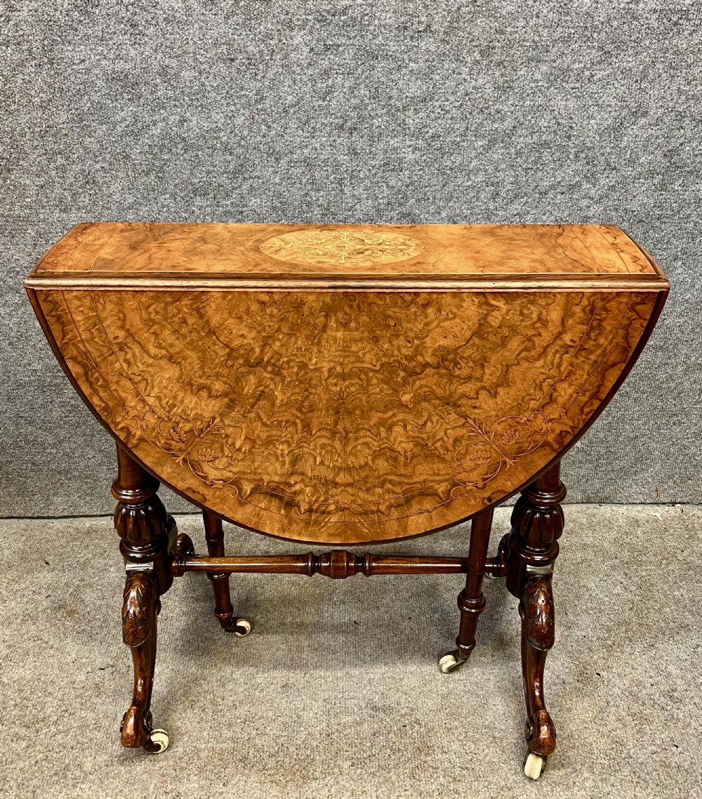 Superb Burr Walnut And Inlaid 