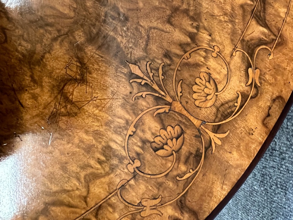 Superb Burr Walnut And Inlaid 