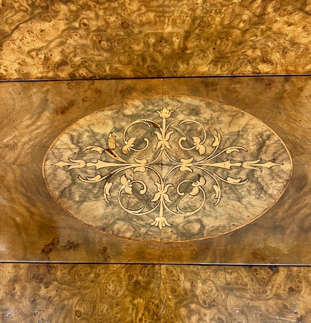 Superb Burr Walnut And Inlaid 