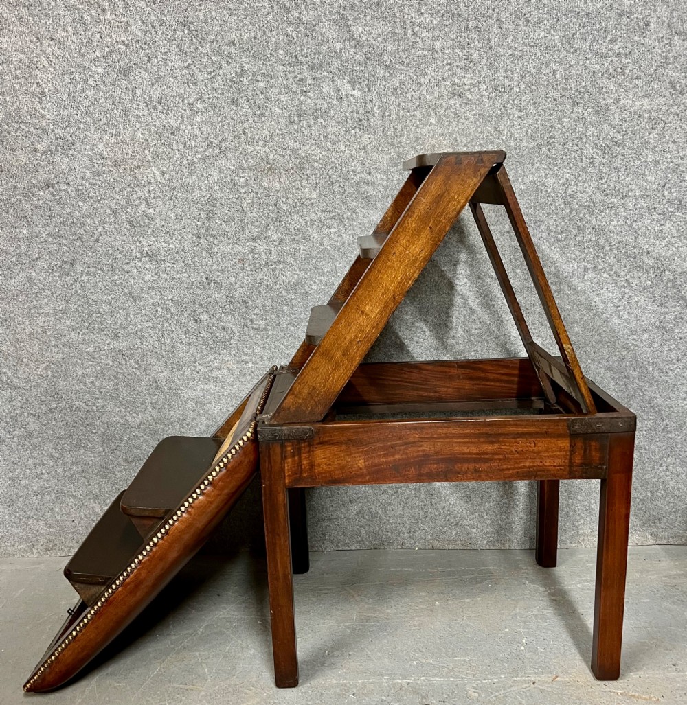 Rare 18th Century Mahogany Metamorphic Library Steps