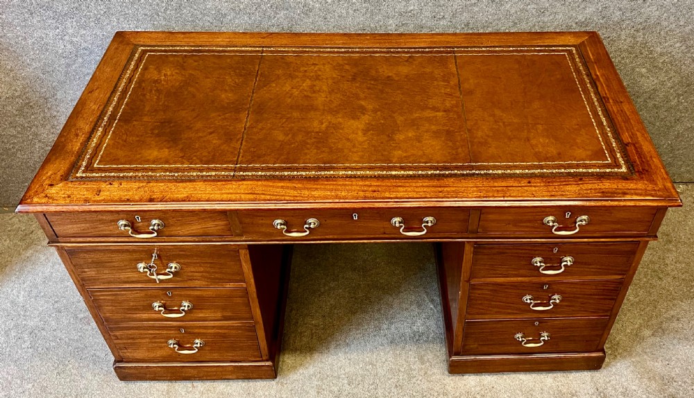Good Quality Antique Solid Mahogany Desk View II