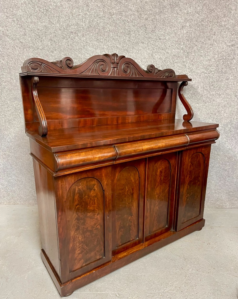 William IV Figured Mahogany Sideboard