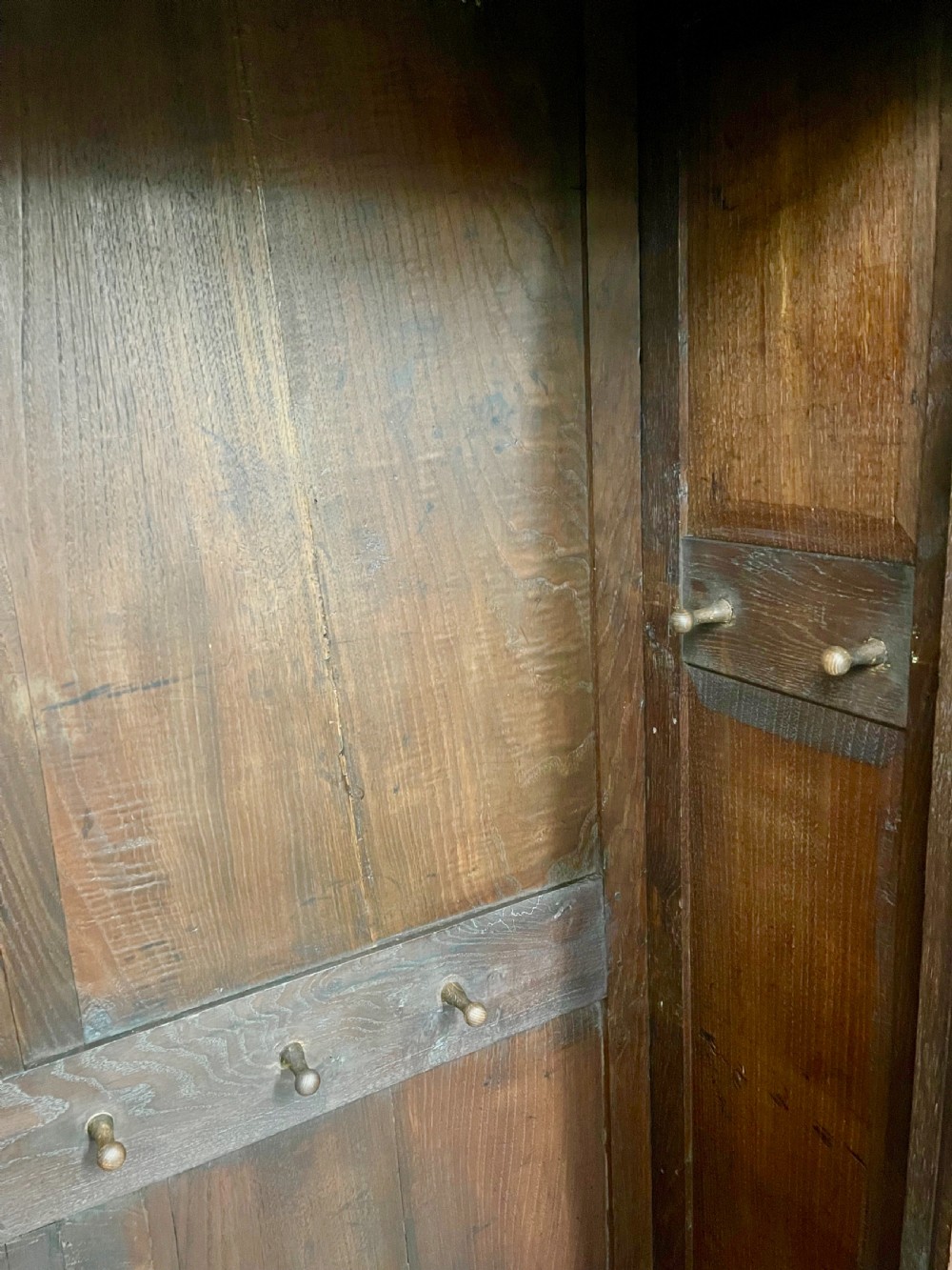 18th. Century Country House Oak Hall cupboard View X