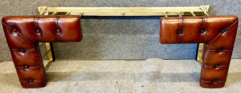 Brass & Leather Adjustable Club Fender View X