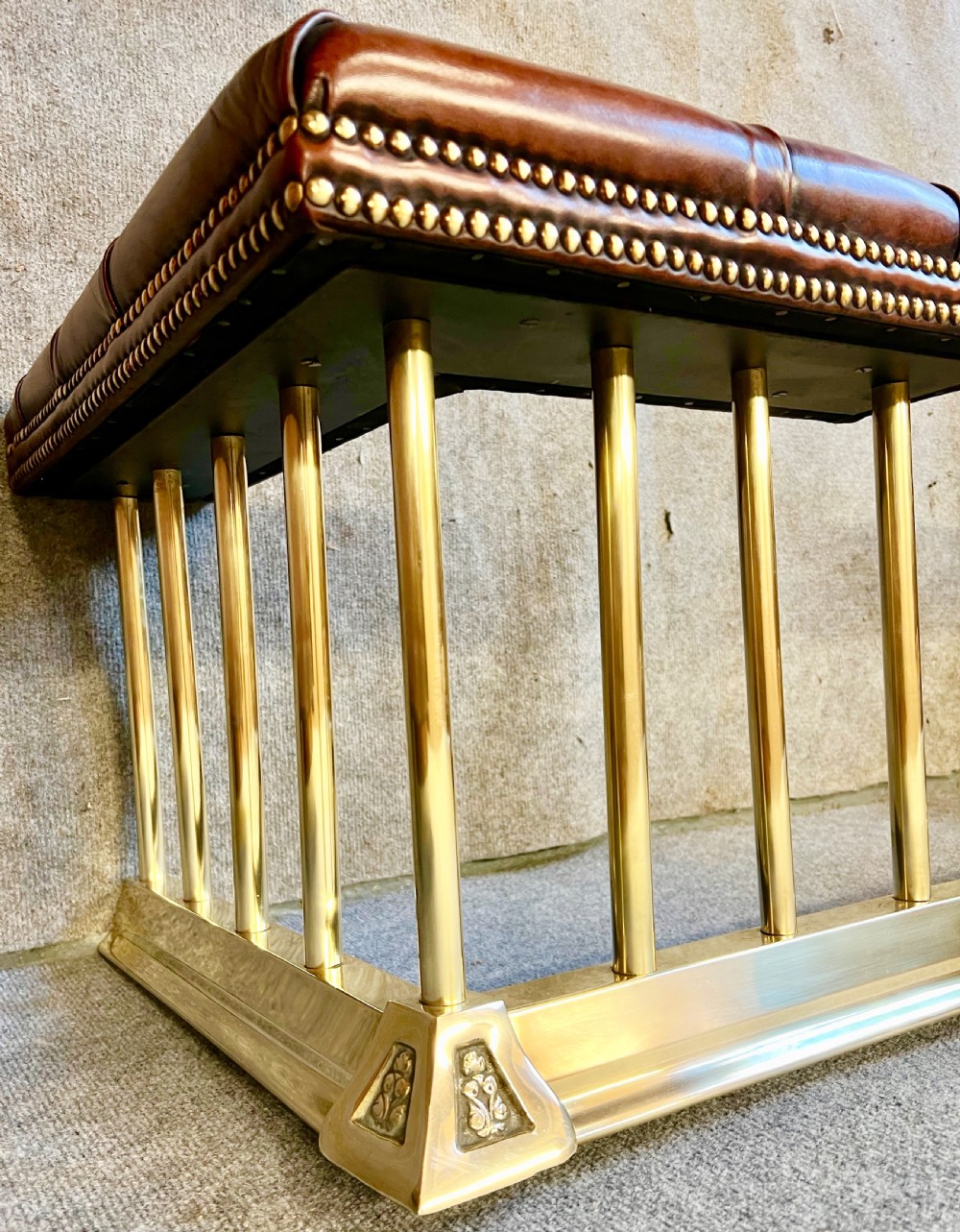Brass & Leather Adjustable Club Fender View XI