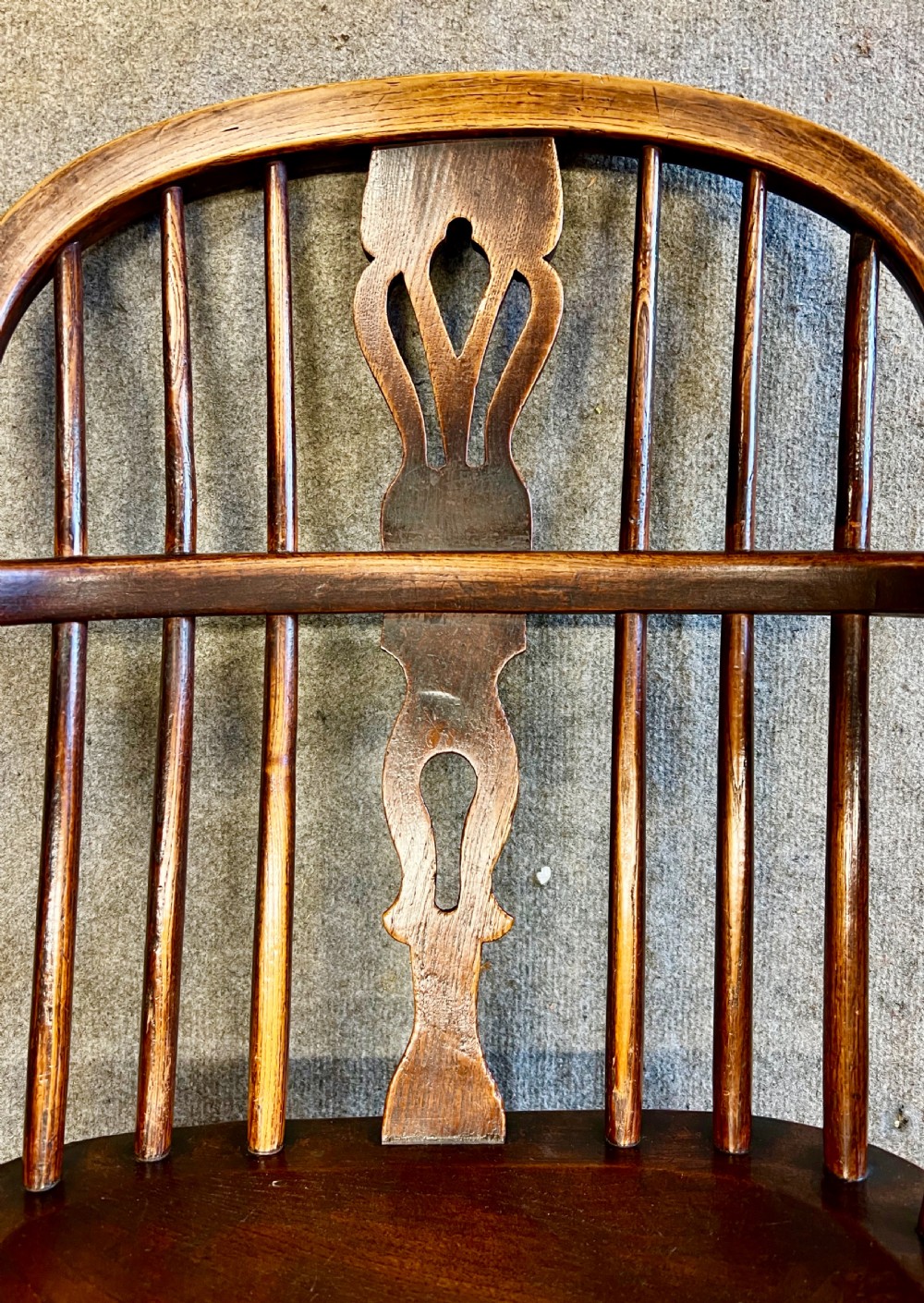 Antique 19th.Century Hoop Back low Windsor Chair View VIII