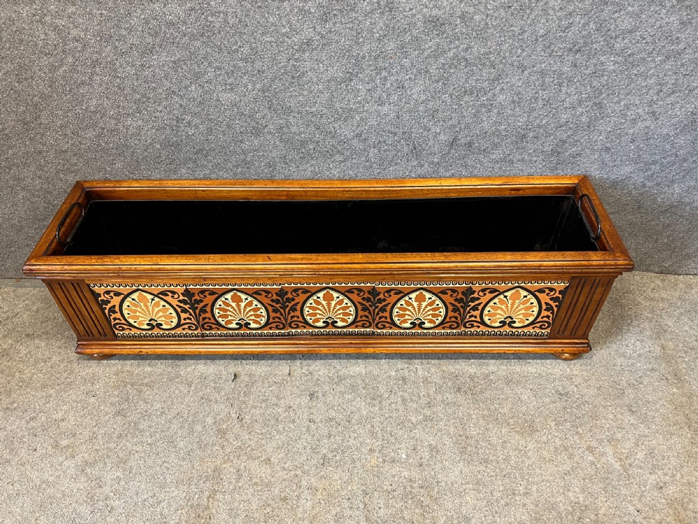 Victorian Walnut & Tiled Planter View II