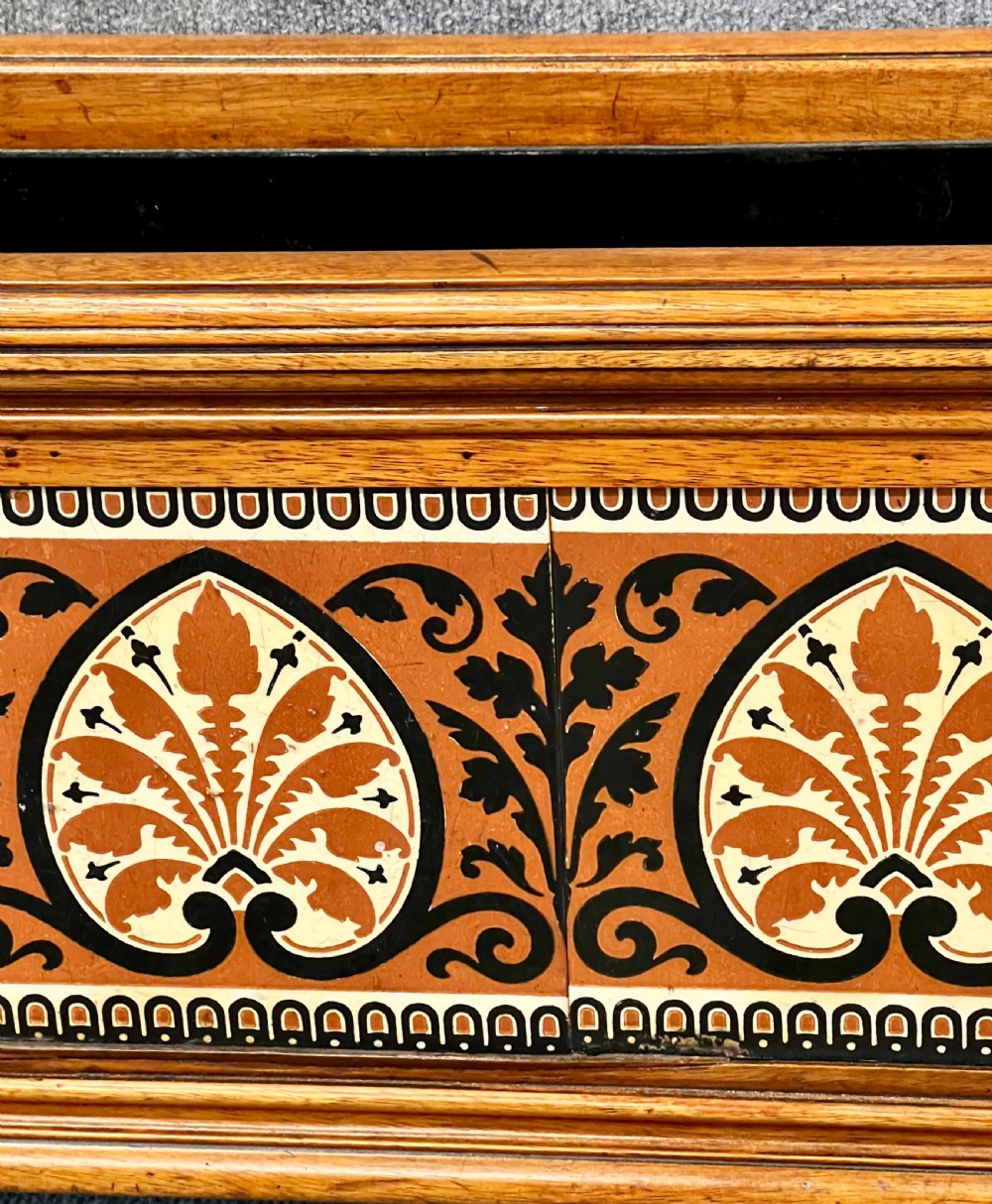 Victorian Walnut & Tiled Planter View VI