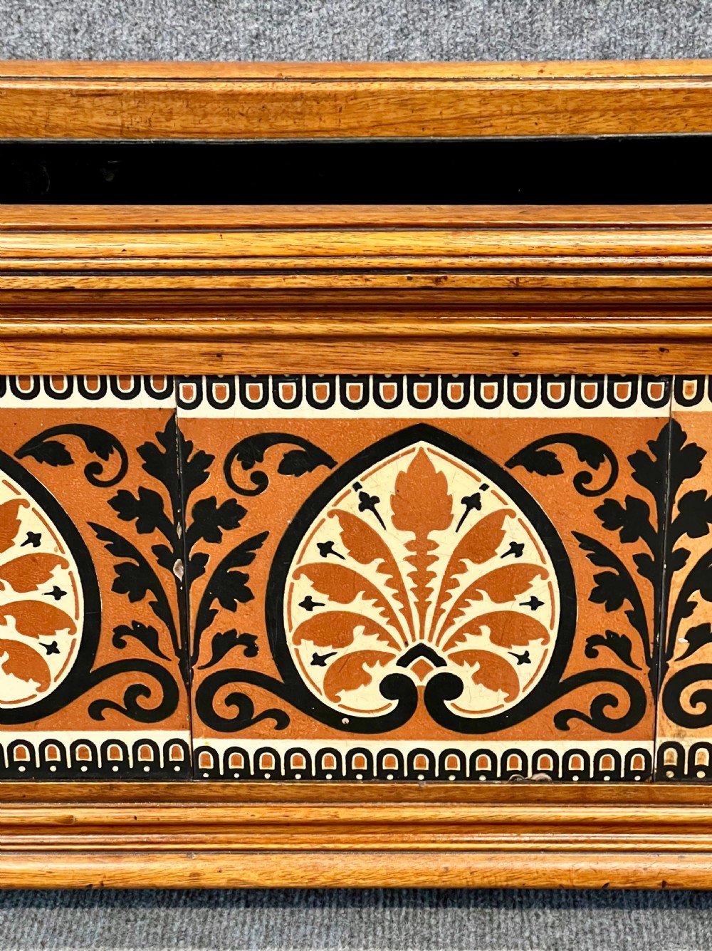 Victorian Walnut & Tiled Planter View VIII