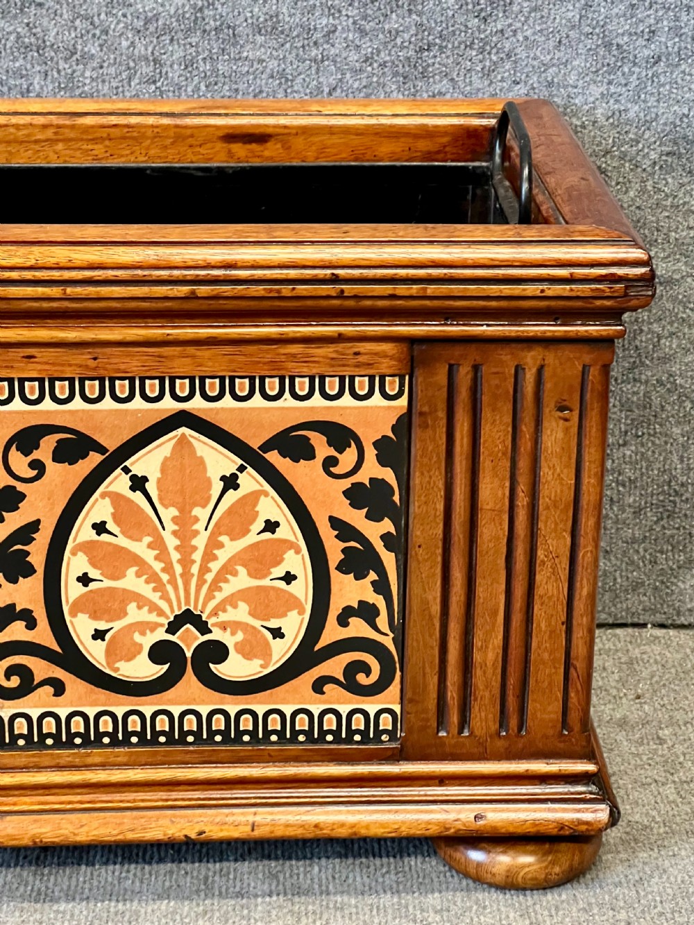 Victorian Walnut & Tiled Planter View IX
