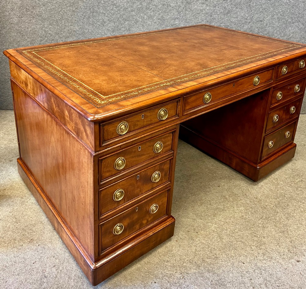 Quality Victorian Mahogany Partners Desk View II