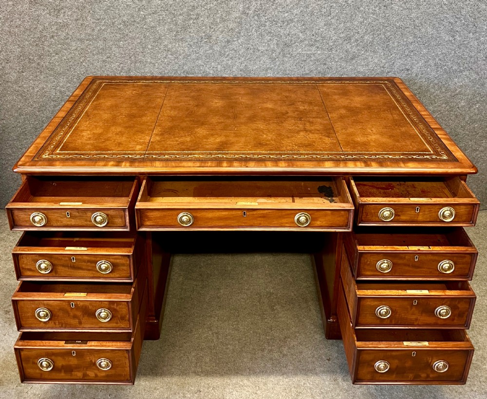 Quality Victorian Mahogany Partners Desk View VII