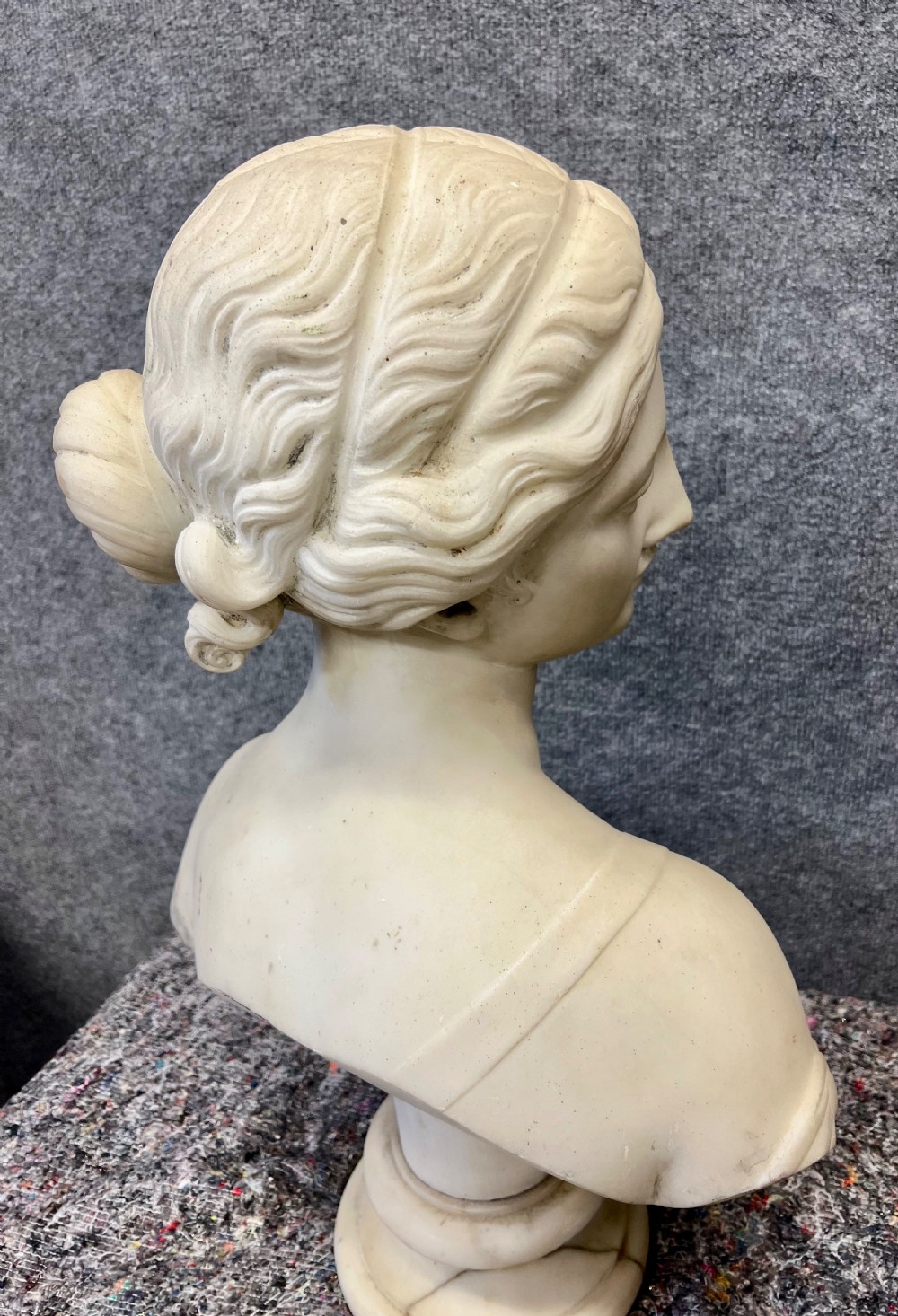 Beautifully Modelled Carrara Marble Bust View V