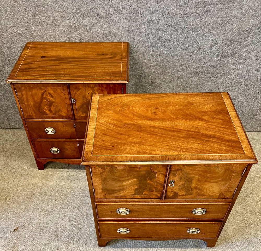 George III Matched Pair of Bedside Cabinets View X