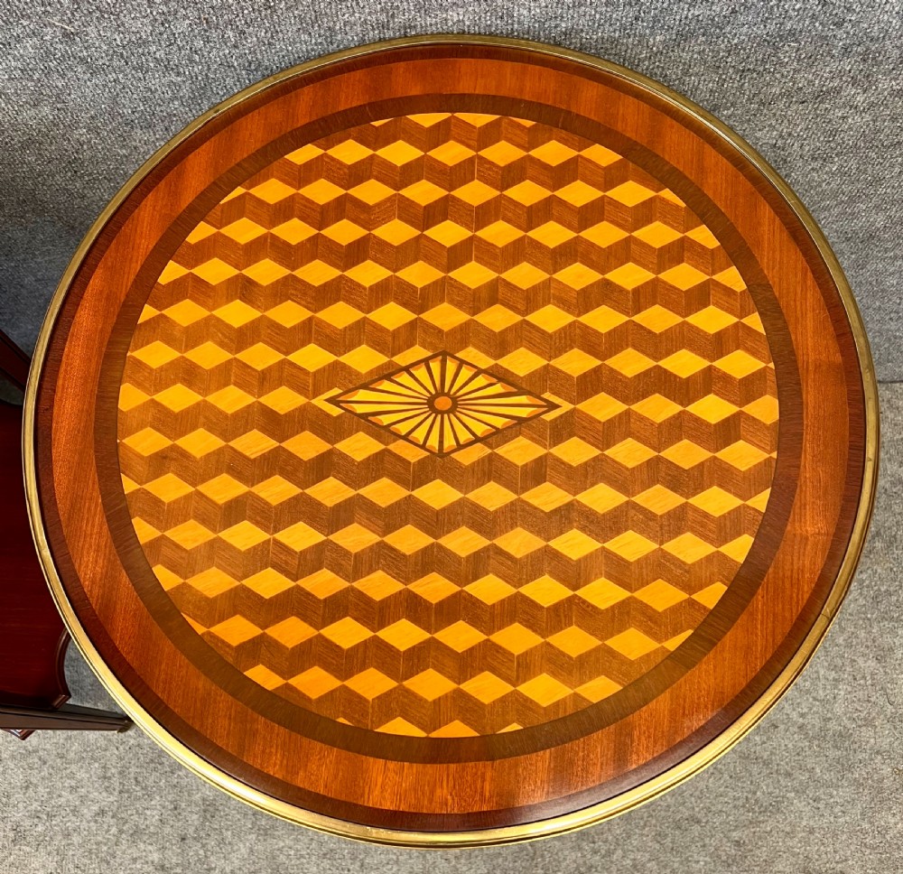 Pair of French Parquetry Inlaid Occasional Tables View II