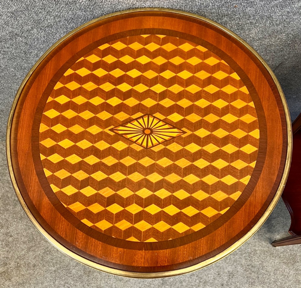 Pair of French Parquetry Inlaid Occasional Tables View III