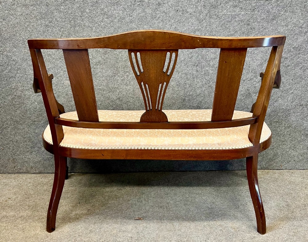 Pretty Edwardian Inlaid settee View VII