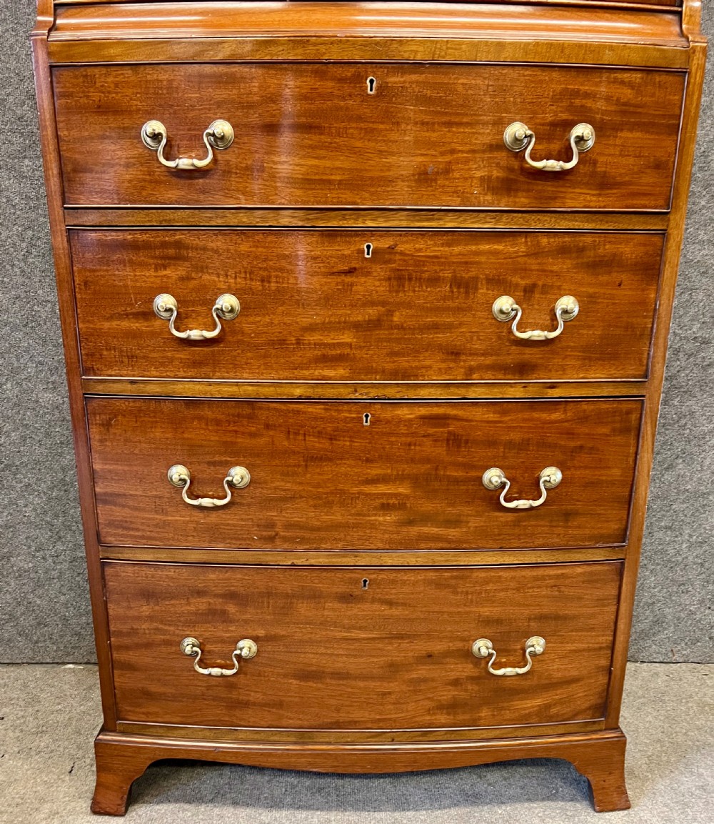 Bow Fronted Mahogany Linen Press  View V
